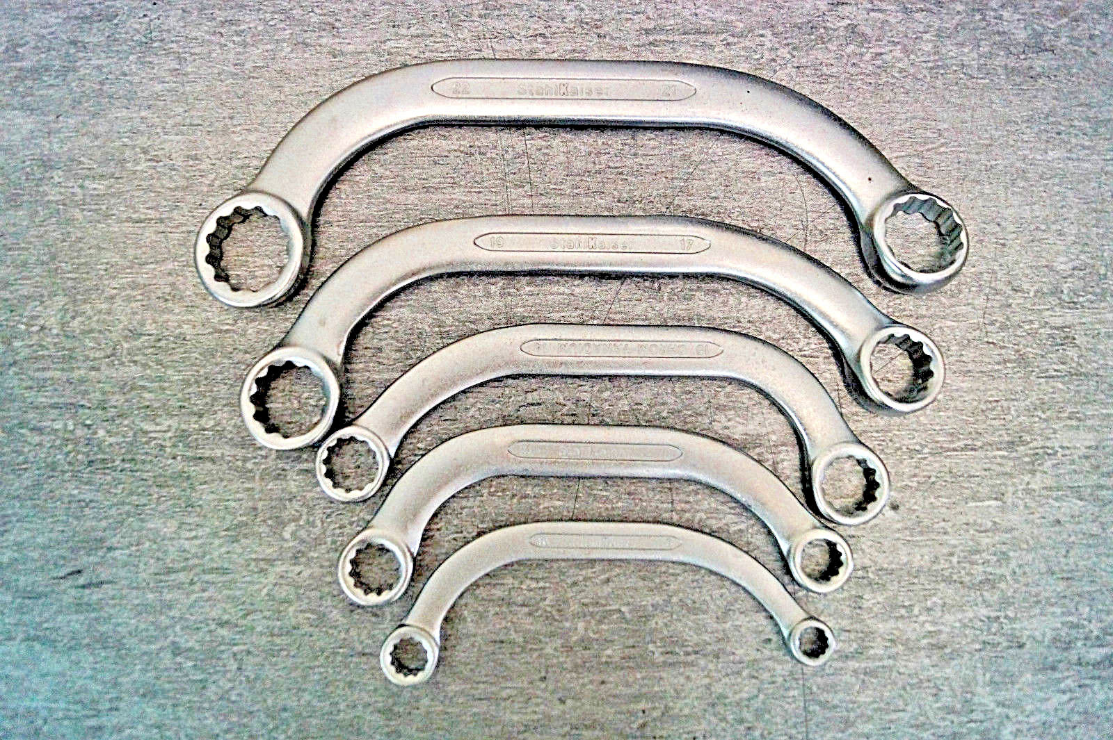 Silverline Maulschlüssel-Set 5-tlg. 8-22mm - Gebogen Für Schwer Zugängliche Stellen