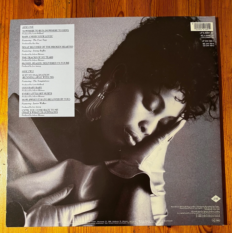 The Motown Song Book -Ruby Turner, Vinyl 1988 LP sehr guter Zustand - Bild 2 von 3