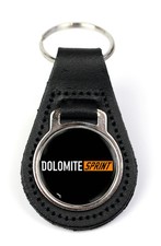 Triumph Dolomite Sprint Logo Quality Black Leather Keyring