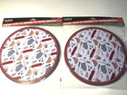 4 Electric Stove Burner Covers Red White BAKING THEME Decorative  2(8”)  2(10”)