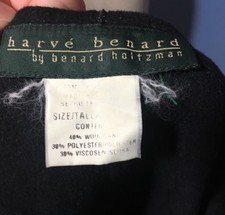 Charcoal Gray Wool Blend Jacket Blazer Suit Harve Benard Coat Women Size LARGE