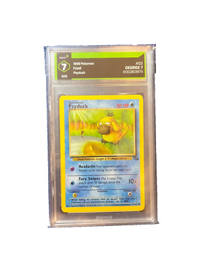 Pokemon 1st Edition Psyduck Fossil #53 53/62 Degree 7 NM/Mint+ Pokémon TCG