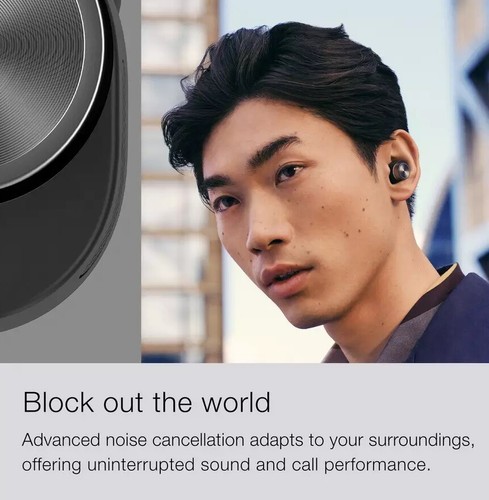 Bowers & Wilkins Wireless Headphones Pi7 S2 In-Ear Active Noise Cancelling Black - Picture 4 of 4
