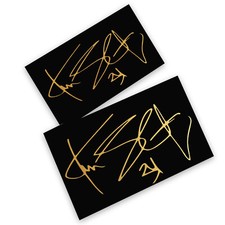 Kevin SCHWANTZ 34 #1 Signature graphic decals sticker Gold x 2 PCS 130mm W