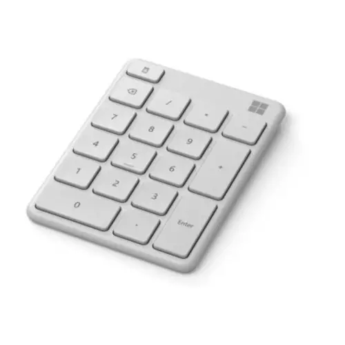 Microsoft 23O-00024 Wireless Number Pad Standalone for Numeric Input - White 