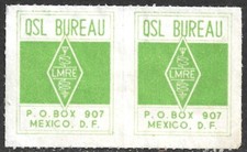 Mexico QSL Bureau Cinderella Non-Scott Listed Circa 1980 s Rouletted F/VF No Gum