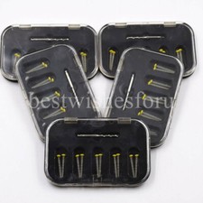 50 Pcs Dental Glass Screw Thread Quartz Fiber Post + 5 Drills 1.4mm Yellow Ring