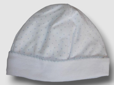 $15 Kissy Kissy Baby Boy's White Polka-Dot Print Baby Hat Size NewBorn