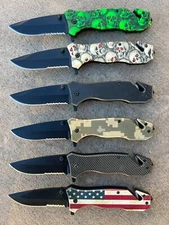 (WHOLESALE LOT x 12) ElitEdge Tactical Spring Assisted Pocket Knife-A89