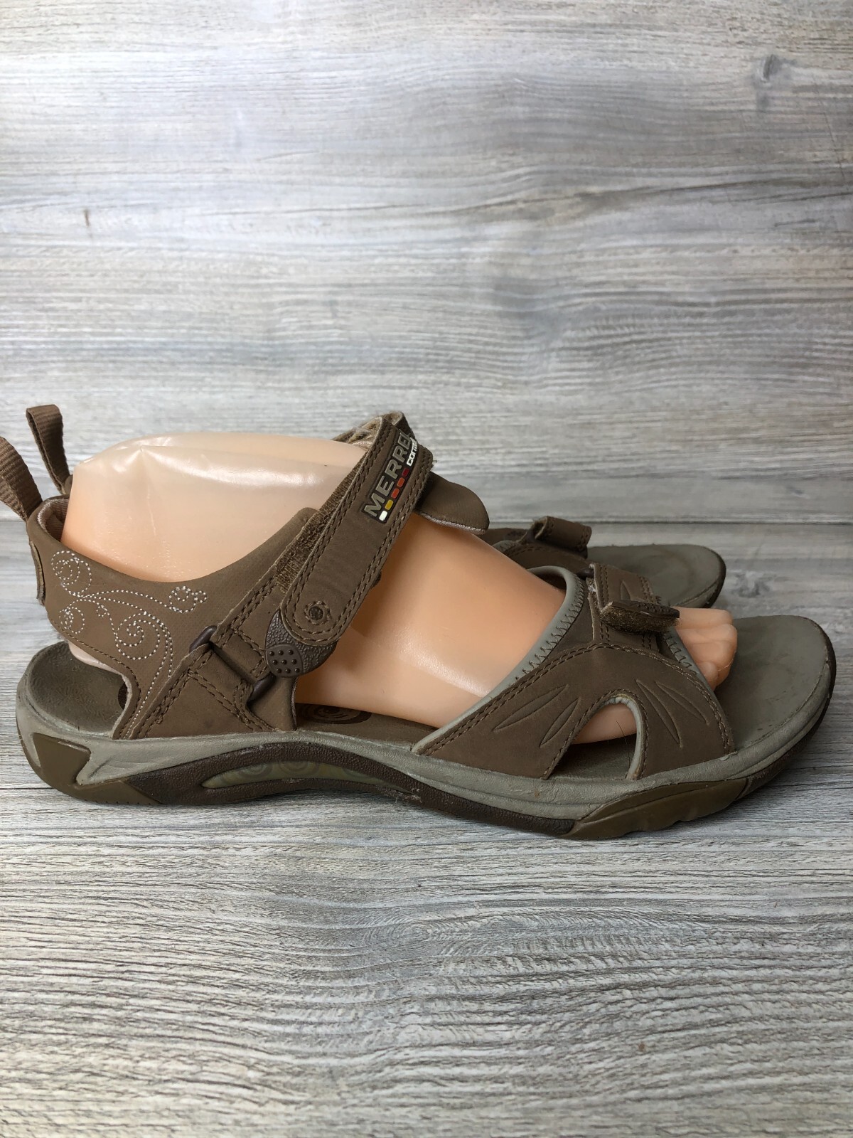 Merrell J85280 sandali donna grigio taglia 9 con gancio e passante colore: lontra