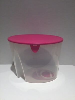 Tupperware FIFO First In First Out Cereal Storage Container 21 Cups Pink Lid New
