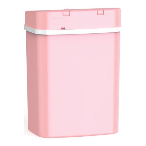 3 Gallon Motion Sensor Bathroom Trash Can, Hands-Free Soft-Close Lid, Pink - Picture 8 of 12