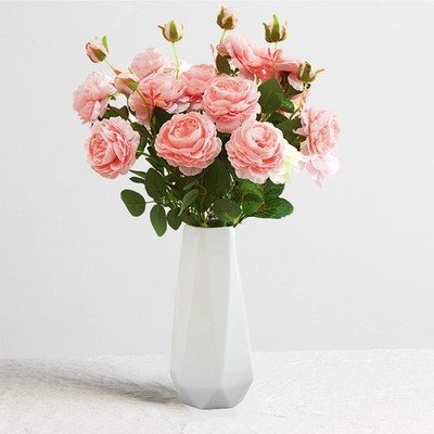 Ceramic Vase, 7.4 3.9 inches (L) x (W) x 7.8 (H), White