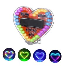Soldering Practice Kit, ICSTATION Heart Shaped LED Light Soldering Project RGB