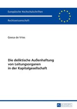 Geesa De Vries | Die deliktische Außenhaftun...