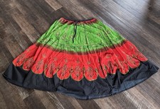 Indian tropical fashion 100 cotton women s midi skirt full circle