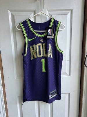 NWT AUTHENTIC Nike Zion Williamson #1 NOLA Pelicans NBA City Edition Jersey 40 S