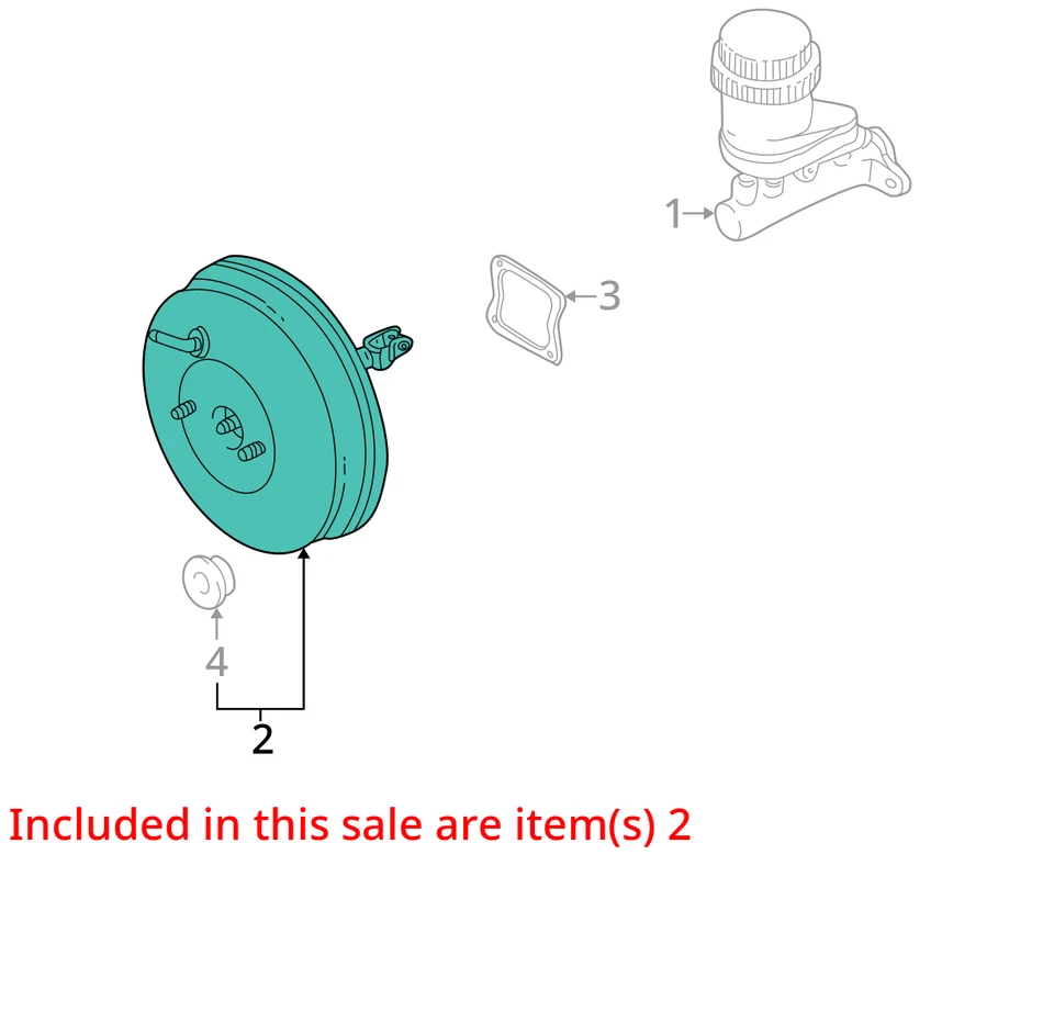 2003 Chrysler Sebring Power Brake Booster OEM 136K Miles - LKQ359995640 - Image 4 of 4