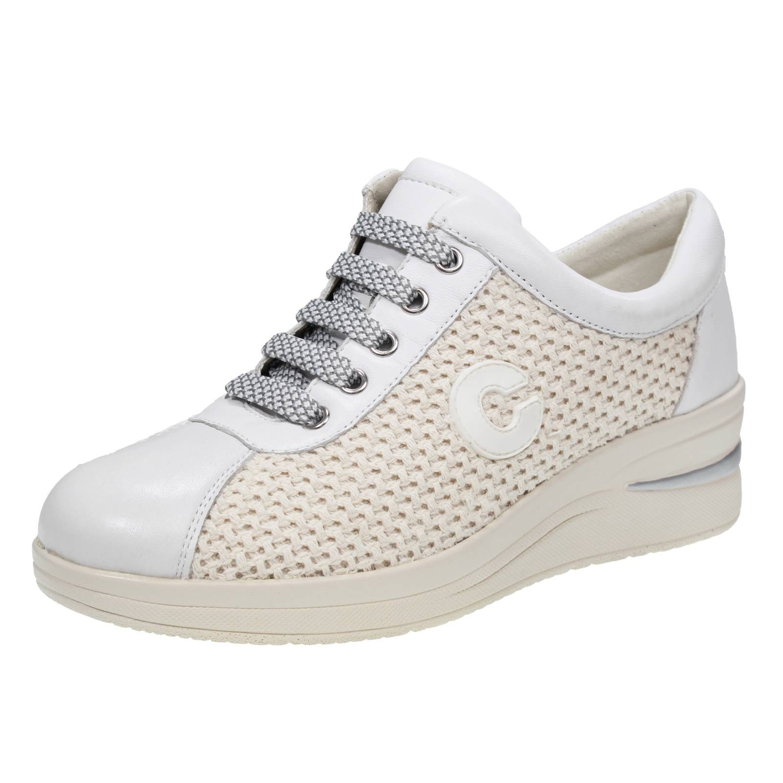 Cinzia Soft Leder Sneaker mit Keilabsatz beige - Gre 36 225 cm Damenschuhe 19390₽