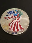 2000 HAND PAINTED -1 Ounce American Silver Eagle-Uncirculated