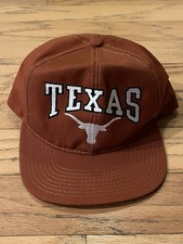 De colección Gorra Texas Longhorns Logo Snapback Años 80 90 Naranja P Hecha en EE. UU.