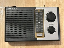 Sony ICF-F10 Two 2 Band AM/FM Portable Transistor Radio Tested Works 