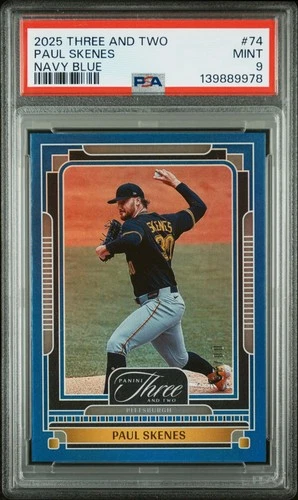 2025 Three and Two Paul Skenes Navy Blue #74 PSA 9 Mint 8/25 Pirates