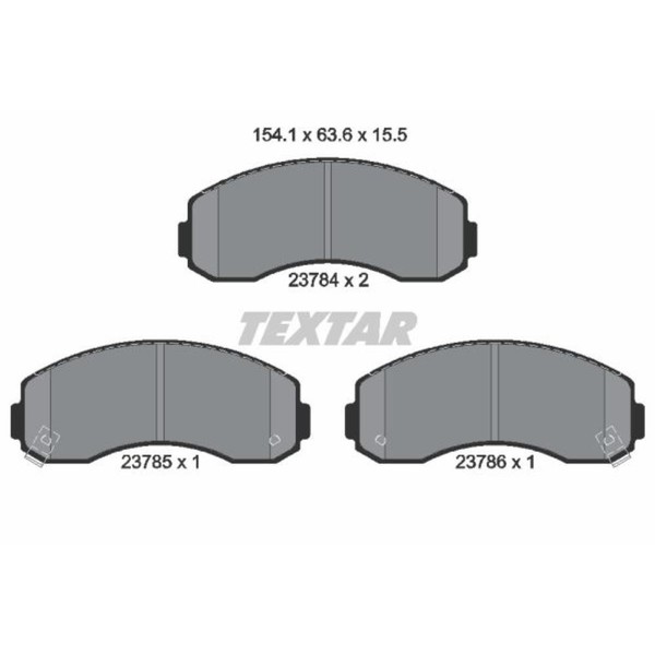 Textar BremsbeläGe Vorne FüR Asia Motors Hi-Topic AM 725 KIA K2500 K2700-image