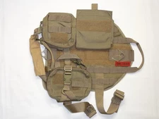 tactical dog vest harness heavy duty dog harness with 3Molle Bags Size M