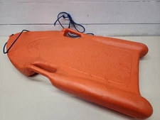 Vintage Ziffy Whomper Plastic Orange Snow Sled Ziffco Retro Toboggan ~ Good