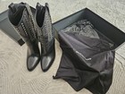 Damen Stiefel SAINT LAURENT Gr. 40 Schwarz Leder Wie Neu