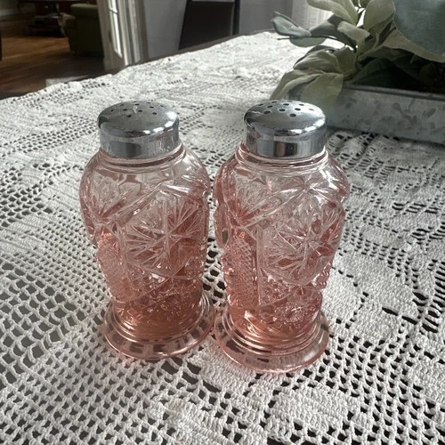 Imperial Salt and Pepper Pink Depression Glass