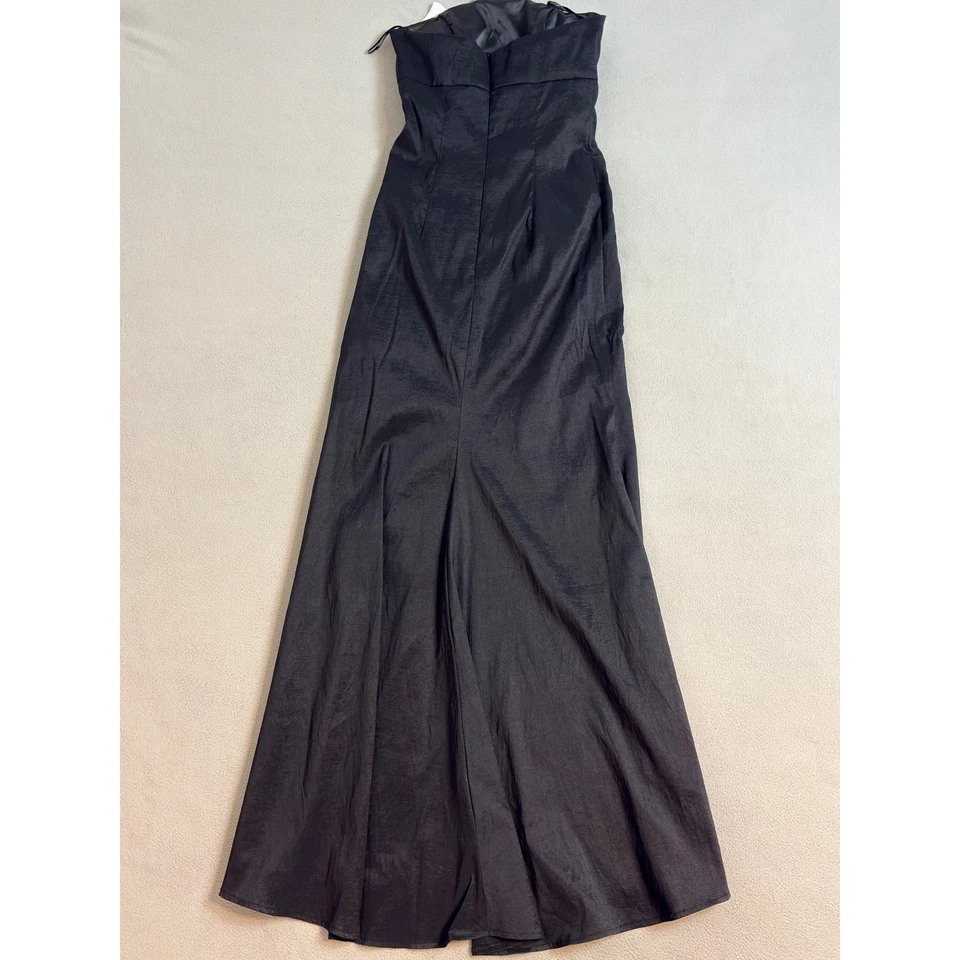 Vestido de Noche Jessica McClintock Negro Sin Tirantes Formal Talla 6 Foto 4 de 4