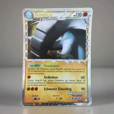Donphan Prime Holo Pokemon Karte Deutsch 107/123 Heartgold & Soulsilver