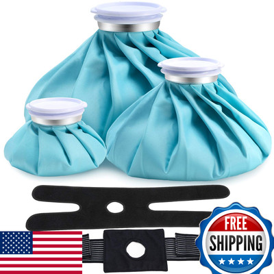 Ohuhu 3 Packs Reusable Ice Bags Hot Cold Therapy Pain Relief 6/9/11'' No-Leak Wat