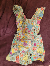 Posh Peanut OG Disney Princess Floral Ruffle Romper One-Piece Blue Girls 2T