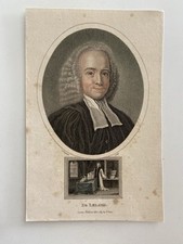 Antique Engraving of Dr. John Leland – 19th Century Theologian Portrait