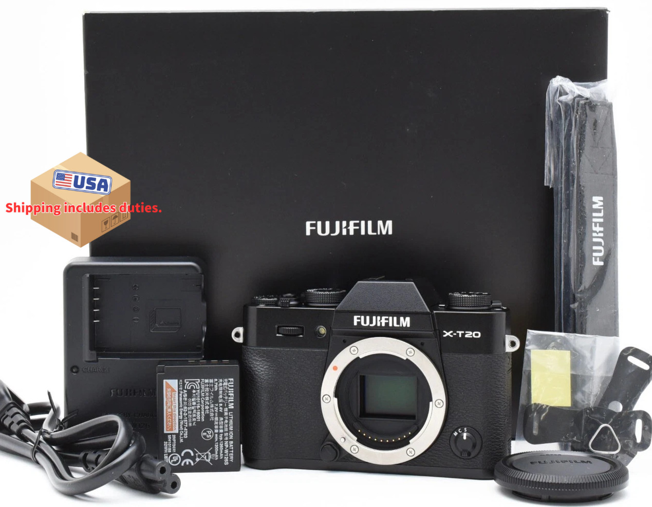 68 shots! [TOP MINT] Fujifilm X-T20 Black 24.3MP Mirrorless Digital Camera JAPAN