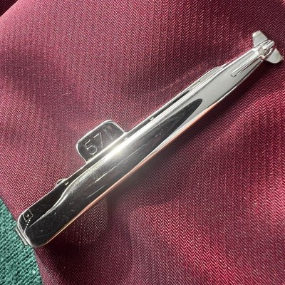 Submarine Tie Clip Bar USS Nautilus SSN-571 US Navy Silver Tone General Dynamics