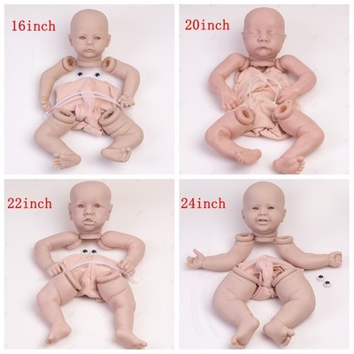 Realistic Reborn Doll Kits Vinyl Silicone Blank Unpainted Newborn Baby DIY Parts