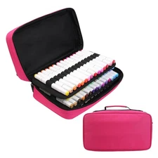 60 Slots Marker Organizer Case, Large Marker Case for 60 Markers Big Capacity...