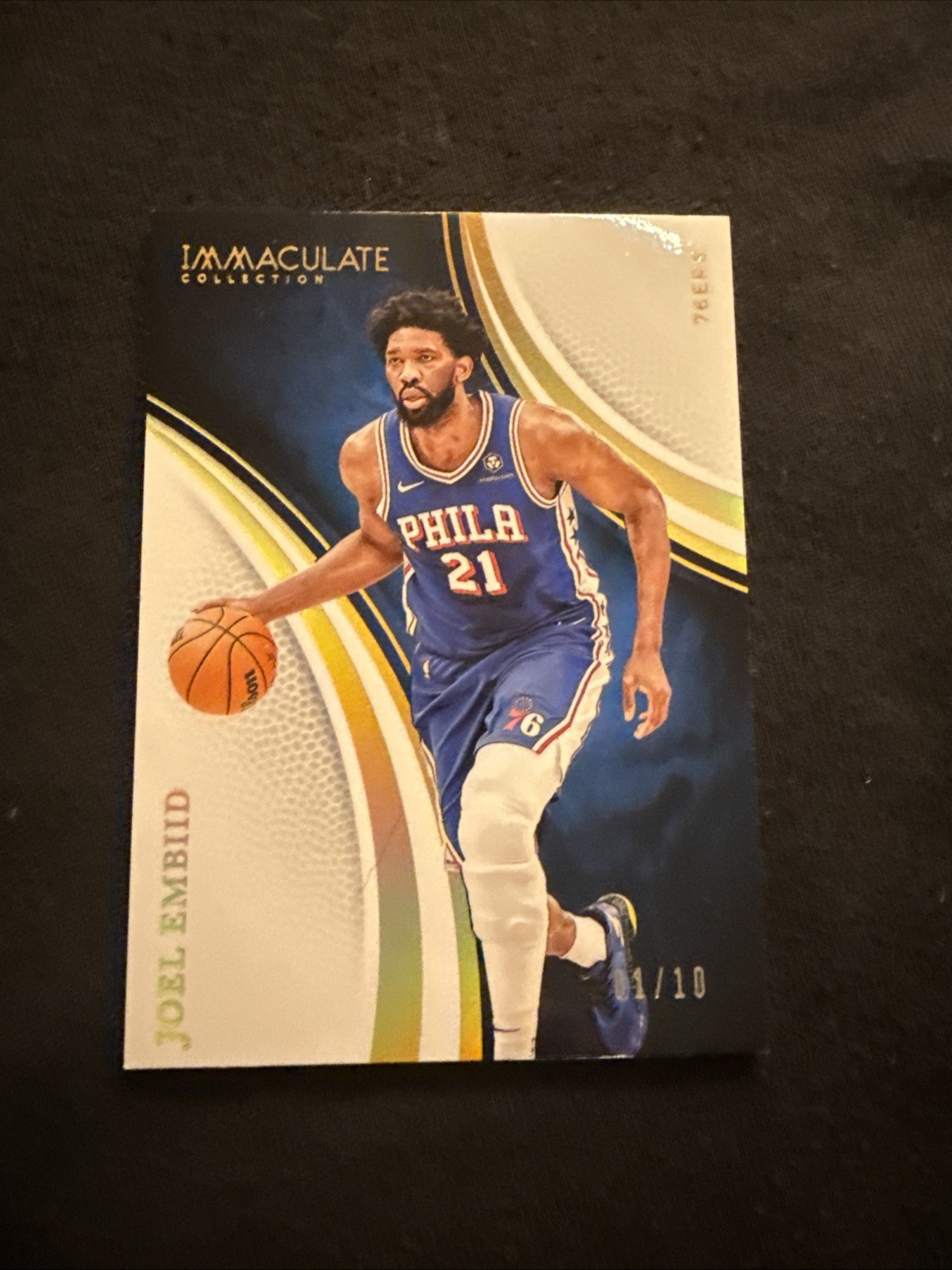 2024-25 Panini Immaculate Collection Joel Embiid, Joel Embiid #13 Gold /10