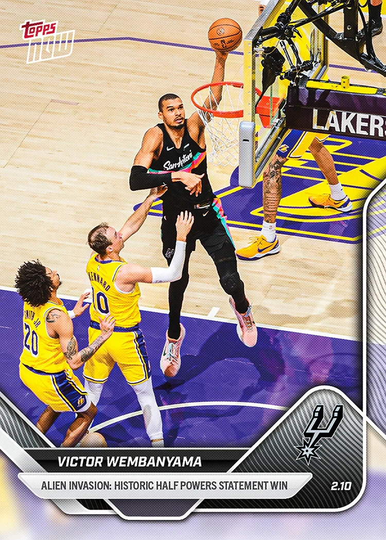 Victor Wembanyama Alien 40 Points 2025-26 NBA Topps NOW Card 170