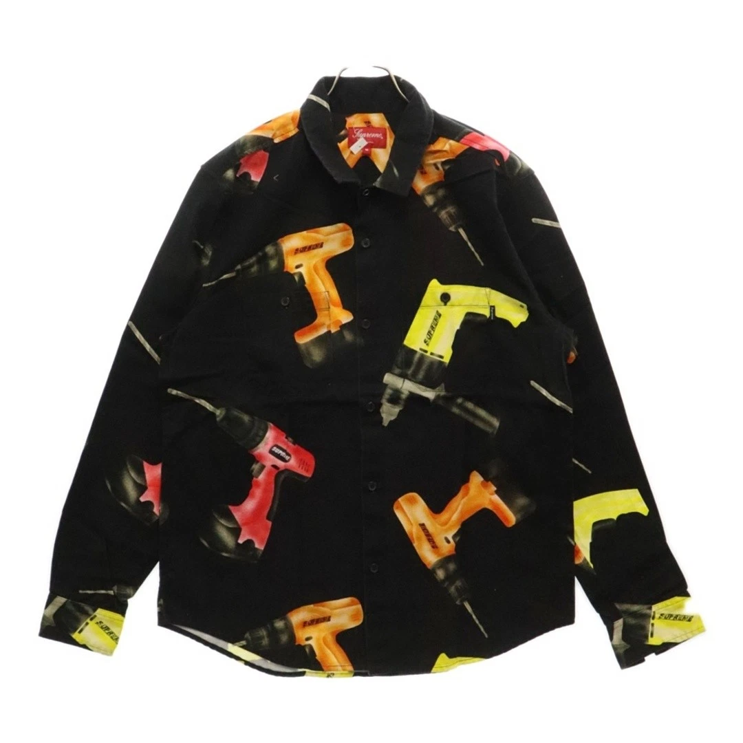 Chemise de travail SUPREME 19SS Drills All Over Drill noire d'occasion 4d2c017abc829986eebf83e