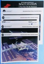 NASA litho PHOTO Lot of 7 vtg International Space Station Assembly Astronauts