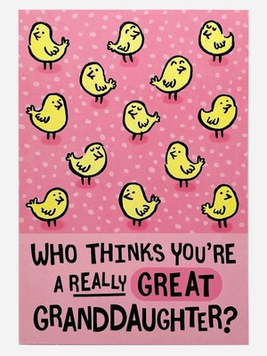Easter Card For Granddaughter Funny Cute Chicks Hallmark Greeting Card NEW