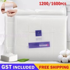 1200/1600Pcs Square Disposable Cotton Pads Ultra-thin Soft Cosmetic Lint-Free AU
