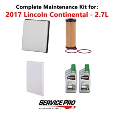 2017 Lincoln Continental 2.7L Complete Cabin, Air & Oil Filter Kit (5W-30)