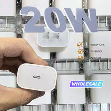 USB C Fast Charger Cube 20W PD Adapter for iPhone 16/16Pro Max/16Plus/15/14 Lot