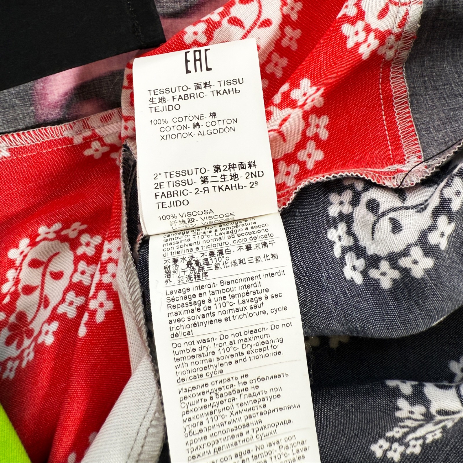 MSGM Patchwork Multicolor Oversized Button-Up Shi… - image 7